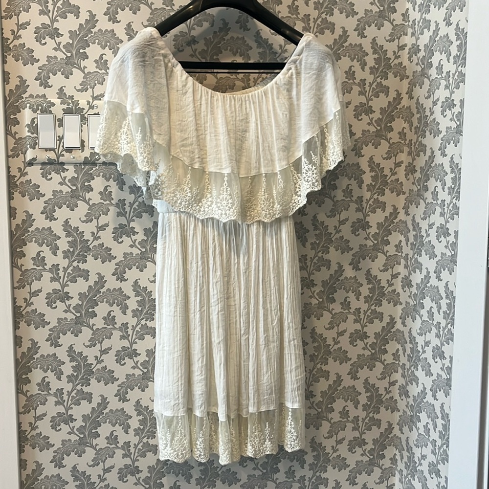 GB (off the shoulder or over the shoulder depending how styled) dress
